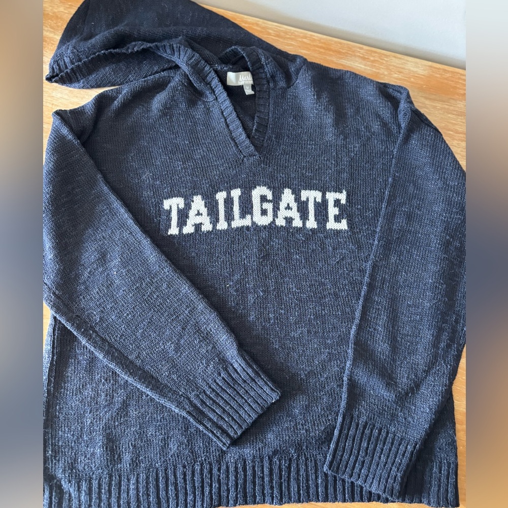 MARLED Tailgate Navy Sweater Hood Lightweight Size M‎